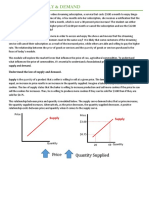 Factors of Supply & Demand: Price Quantity Supplied