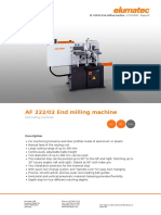 AF 222 - 02 End Milling Machine - Elumatec