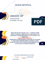 1 Clase Educación Artística Grado 10 Cuarto PERIODO Septiembre 17