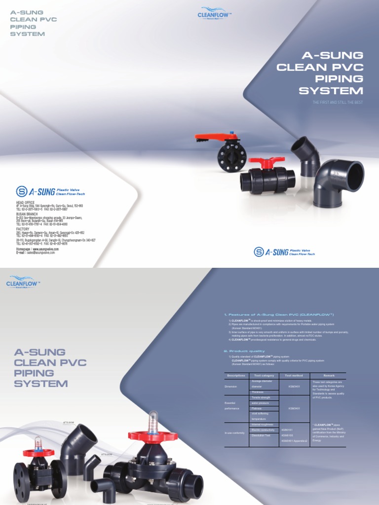 A-Sung Clean PVC Catalog | PDF | Pipe (Fluid Conveyance) | Polyvinyl ...