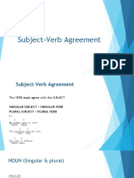 Subjecekt-Verb Agreement