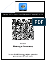 Scan With Mysejahtera App To Check-In: Nalunggu Ceremony