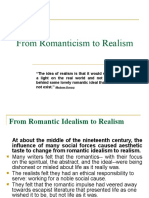 From-Romanticism To Realism Summary