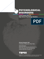 Psychological Disorders: A Unit Lesson Plan For High School Psychology Teachers