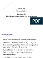 MATH 304 Linear Algebra The Gram-Schmidt Process (Continued)