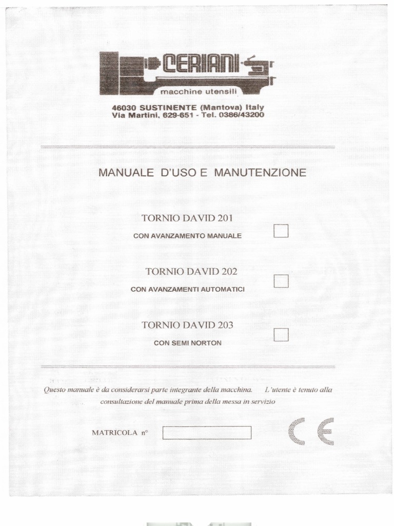 Ceriani MANUALE-TORNIO | PDF