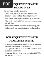 Job Sequencing With Deadlines: The Problem Is Stated As Below