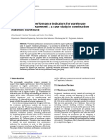 Determining Key Performance Indicators For Warehouse Performance Measurement - A Case Study in Construction Materials Warehouse