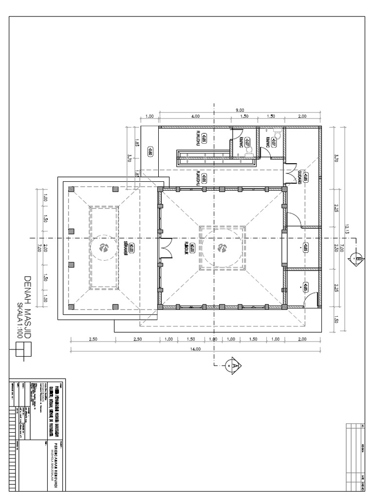 Masjid Denah Tampak Potongan | PDF