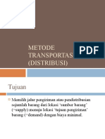 Metode Transportasi (Distribusi)