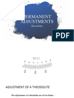 Permanent Adjustments, Theodolites