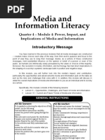 Media and Information Literacy: Introductory Message