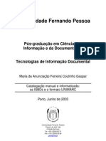 As ISBD's e o Formato UNIMARC - Trabalho