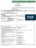 Topic: Health and Fitness Objective/s at The End of The Lesson, The Learners Will Be Able To