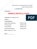 Simple Distillation: Lab Report