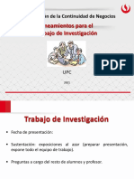 Lineamientos Trabajo Investigación