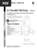 3:1 Fire-Ball 425 Pump: Instructions - Parts List