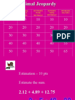 Estimation Decimal Place Value Rounding With Decimals Dividing With Decimals Problem Solving