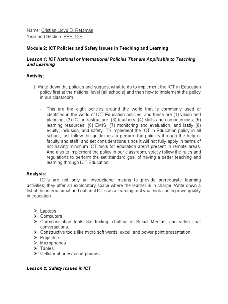 module-2-ict-policies-and-safety-issues-in-teaching-and-learning-pdf