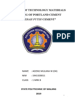 Report of Technology Materials Testing of Portland Cement
