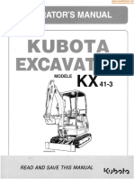 Operator's manual for Yanmar excavator model 413