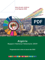 Algérie Rapport National Volontaire 2019 Progression de La Mise en Œuvre Des ODD.