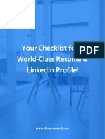 2) Resume & LinkedIn Checklist