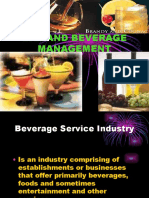 Intro To Bar & Beverage Mgmt.