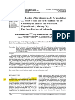 Paper - KURANG - Application of The Kineros Model For Predicting The Effect of Land Use On The Surface Run-Off