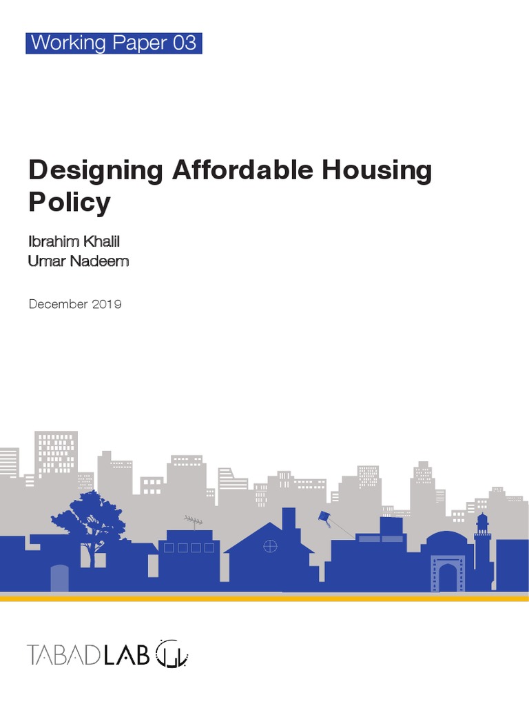 Designing Affordable Housing Policy PDF Affordable Housing