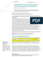 Is Metformin The Answer For Distressed Females With Menstrual Irregularities?