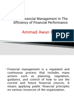 Ammad Awan Glasgow - Role of Financial Management in The Efficiency of Financial Performance
