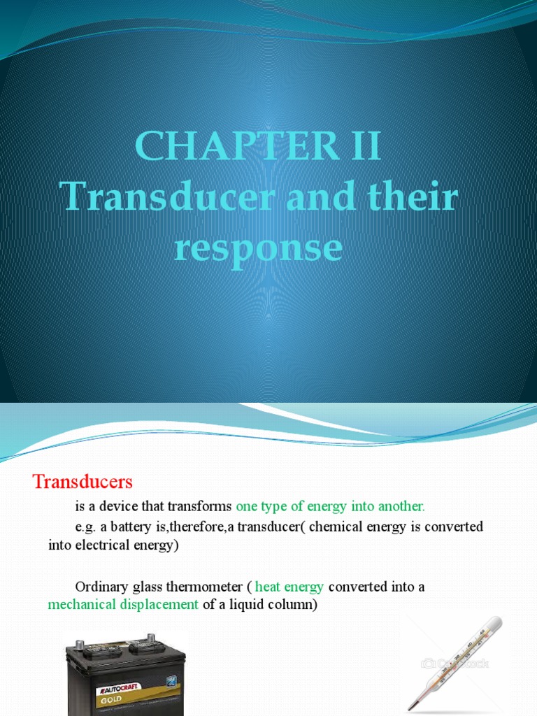 Transducer and Their Response | PDF | Electrical Resistance And ...