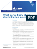 He Whakaaro: What Do We Know About Discrimination in Schools?