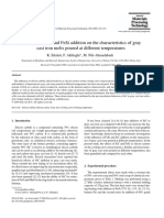 Influence of SiC and FeSi Addition On The Characteristics of Gray Cast Iron Melts Poured at Different Temperatures