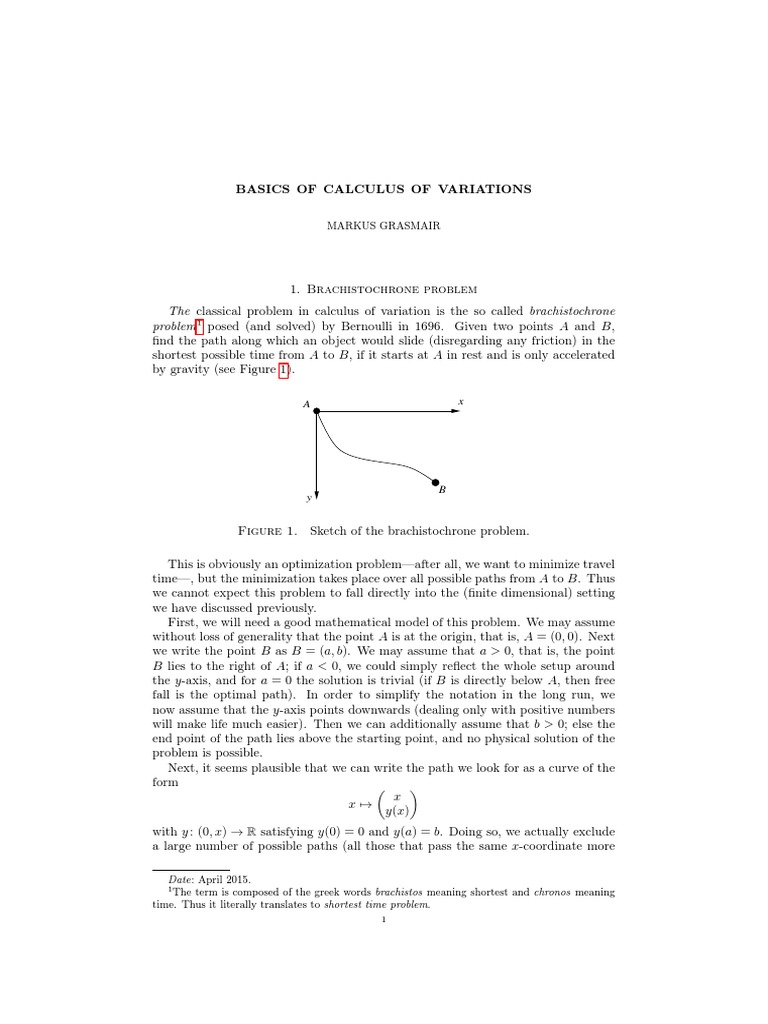 Calc Var | PDF | Calculus Of Variations | Functions And Mappings