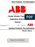 Solution Products Pre-Information: Center Winder Training