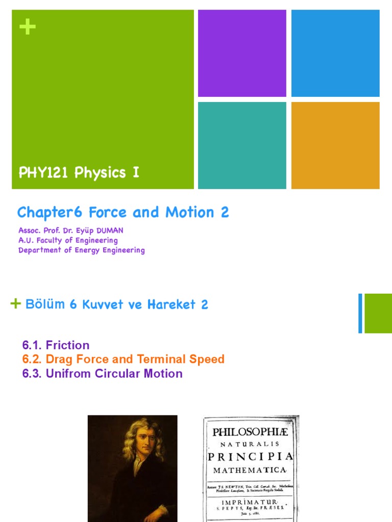 PHY121 Physics I: Chapter6 Force and Motion 2 | PDF | Friction ...
