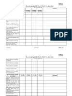 Form 425 Housekeeping Audit Checksheet For Laboratory