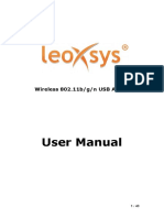 Leoxsys - Wifi Usb Adaper - User Manual