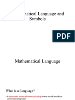 Lesson 2 Mathematical Language and Symbols