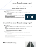 Consideration On Mechanical Damage Report