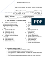 Complete The Text With The Correct Form of The Verbs in Brackets. Use The First Conditional