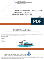 Javno Privatno Partnerstvo U Upravljanju Morskim Lukama - Primjer