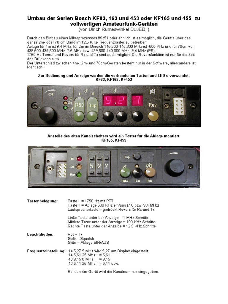 Modificare Statii KF83-163-453-165-455 | PDF