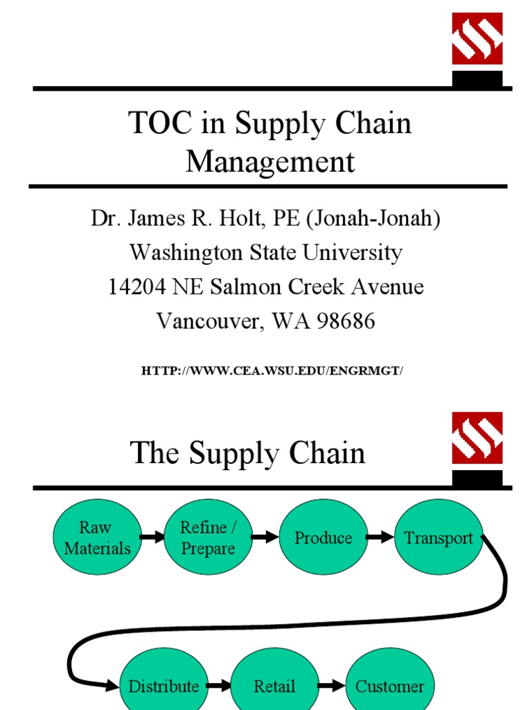 TOC in Supply Chain Management | PDF | Inventory | Supply Chain
