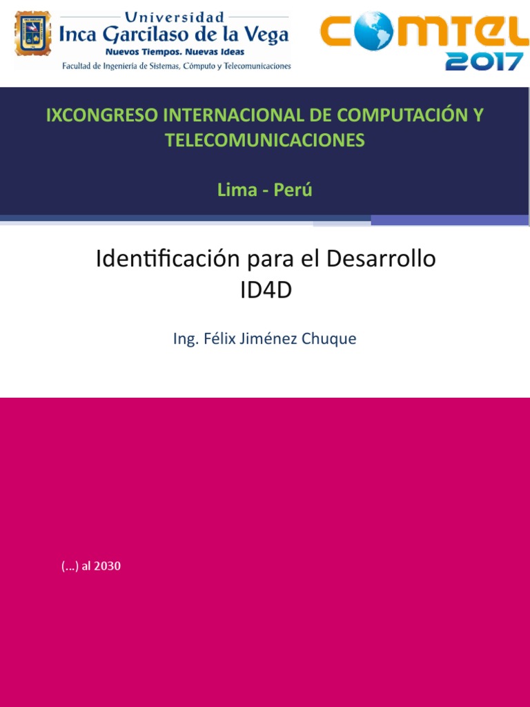 Identificación para el Desarrollo 2030 | PDF | Smart Card | Identity ...