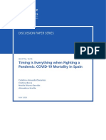 Discussion Paper Series: Timing Is Everything When Fighting A Pandemic: COVID-19 Mortality in Spain