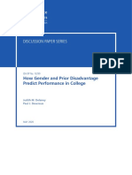 Discussion Paper Series: How Gender and Prior Disadvantage Predict Performance in College