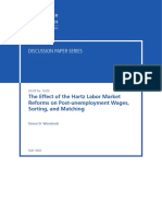 Discussion Paper Series: The Effect of The Hartz Labor Market Reforms On Post-Unemployment Wages, Sorting, and Matching